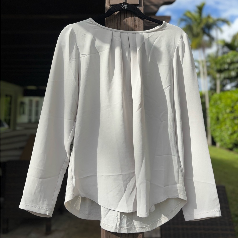 Elegant BONE Color Women's Top